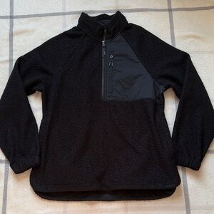 North End Black Aura Sweater Fleece Quarter Zip Jacket Women's Medium